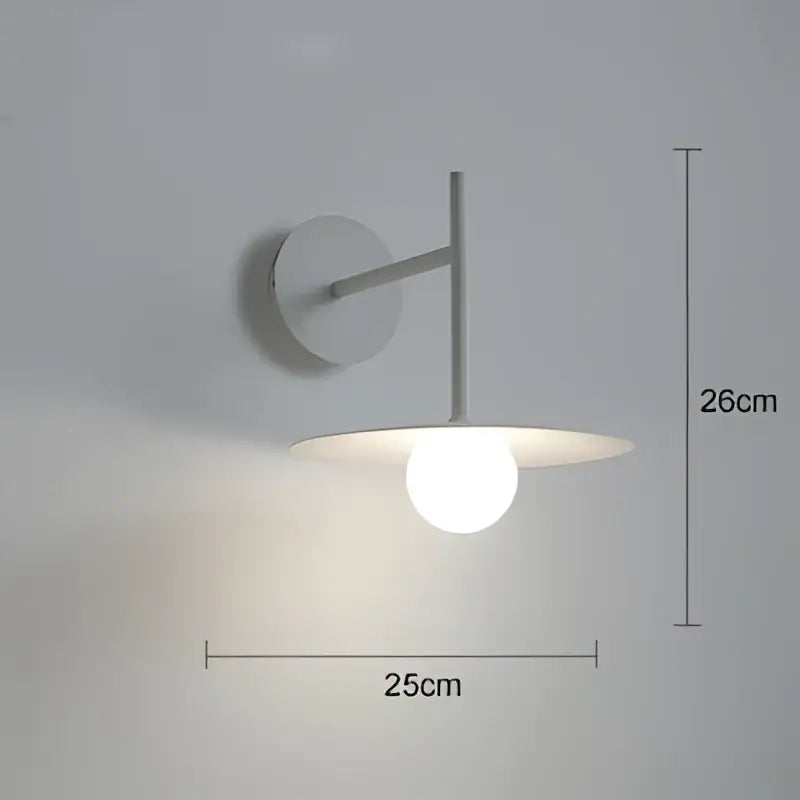 Black Minimalist Disc Wall Sconce