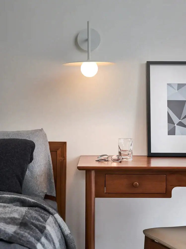 Black Minimalist Disc Wall Sconce