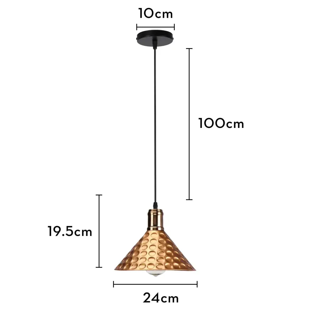 Black Copper Iron Pendant