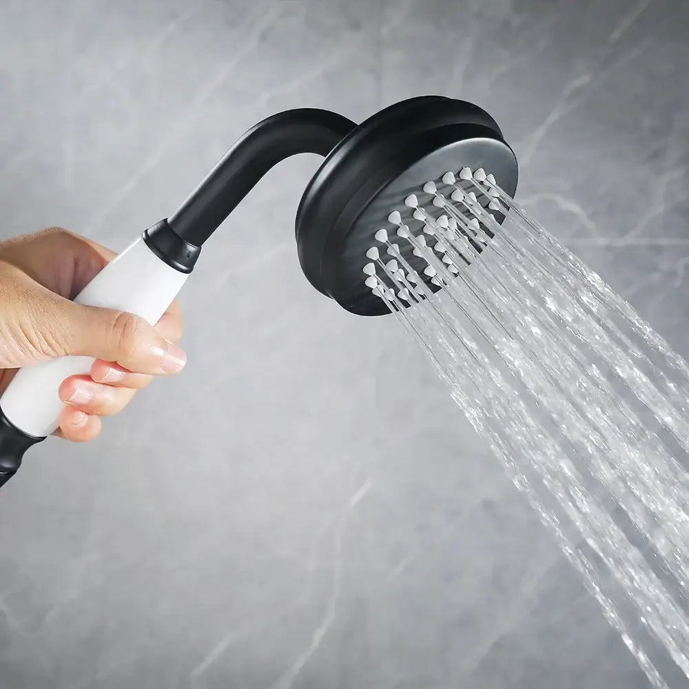 Black Dual Handle Faucet for Industrial Bathroom