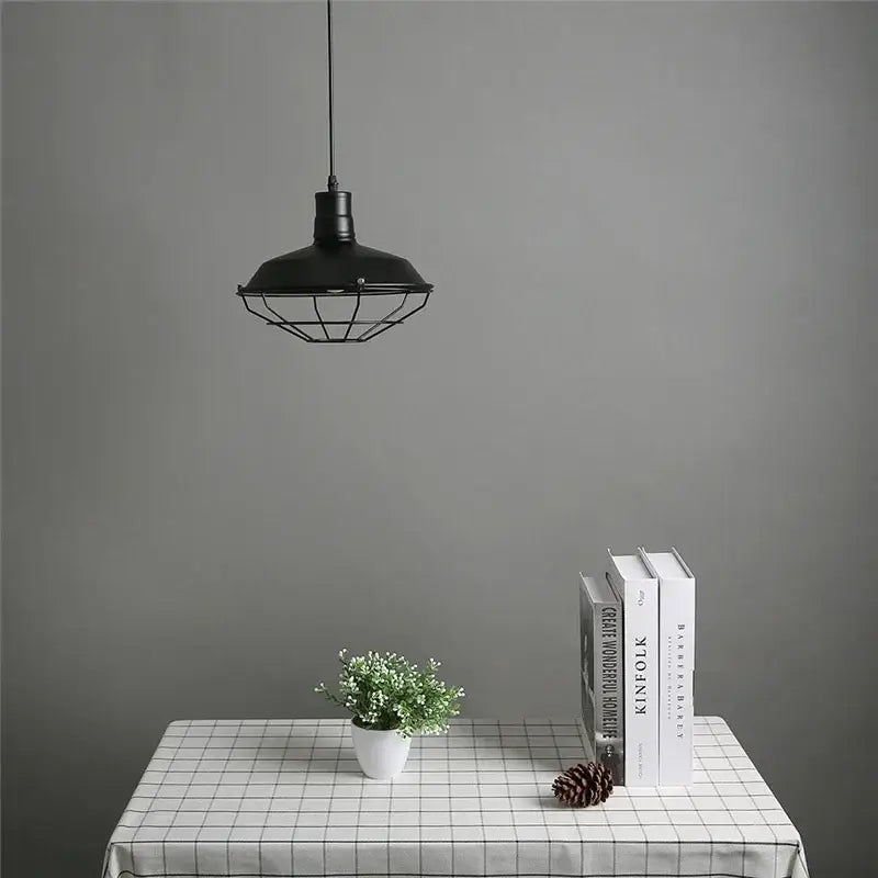 Black Iron Cage Chandelier for Dining Areas