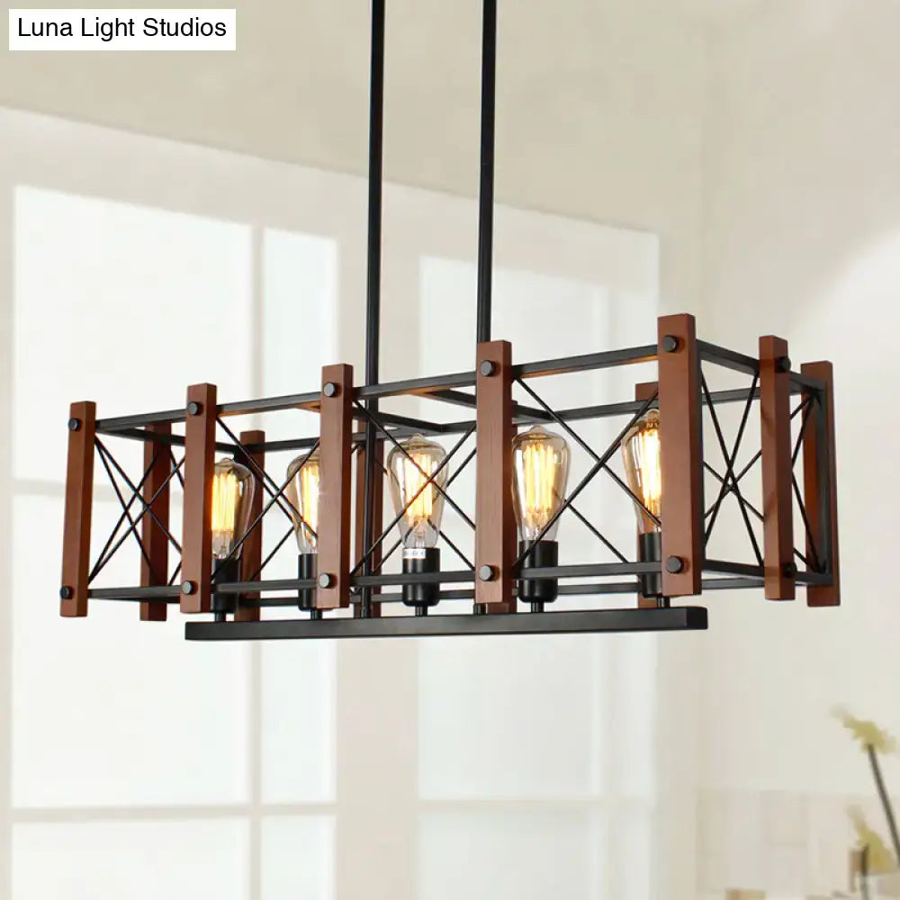 Black Wood Island Pendant