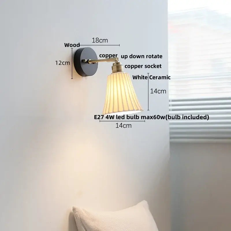 Black Wood Pull Sconce