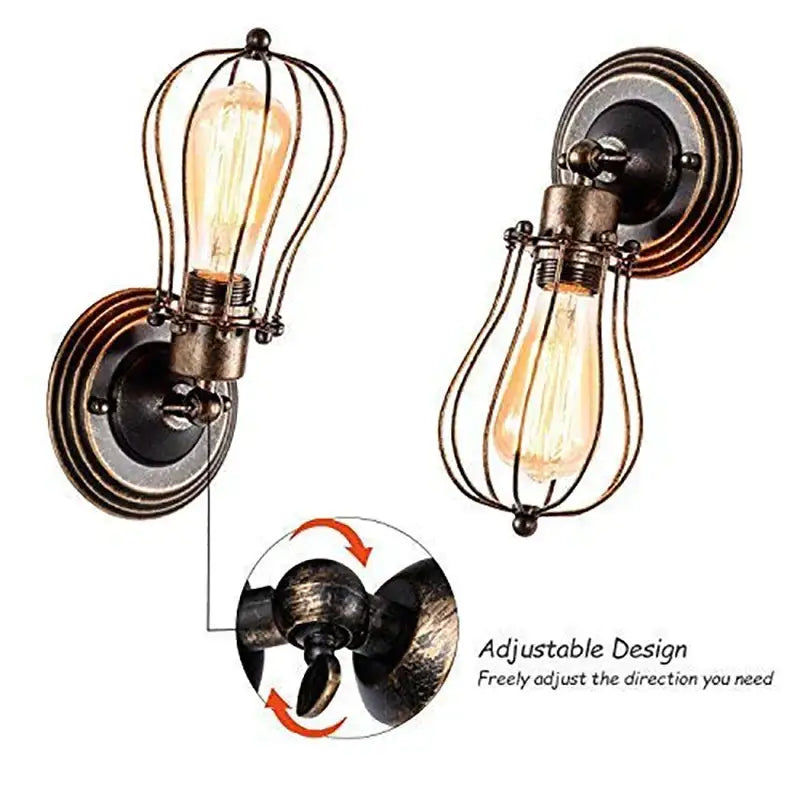 Brass Cage Wall Sconce