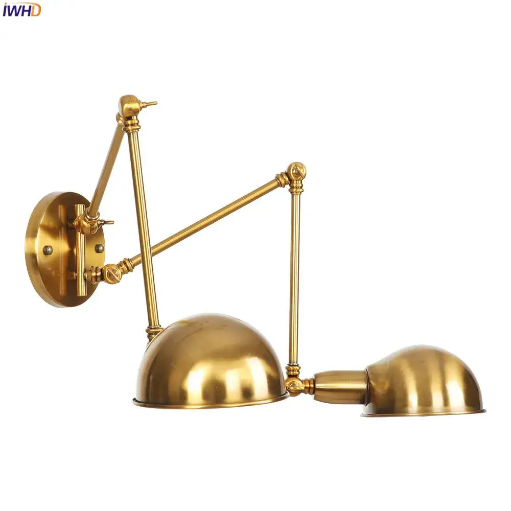 Brass Dual Head Wall Sconce