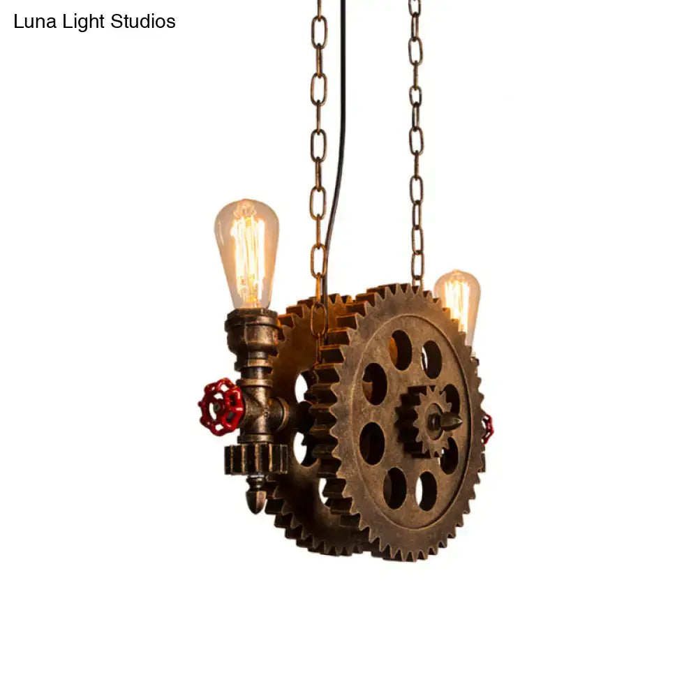 Brass Gear Pendant Light
