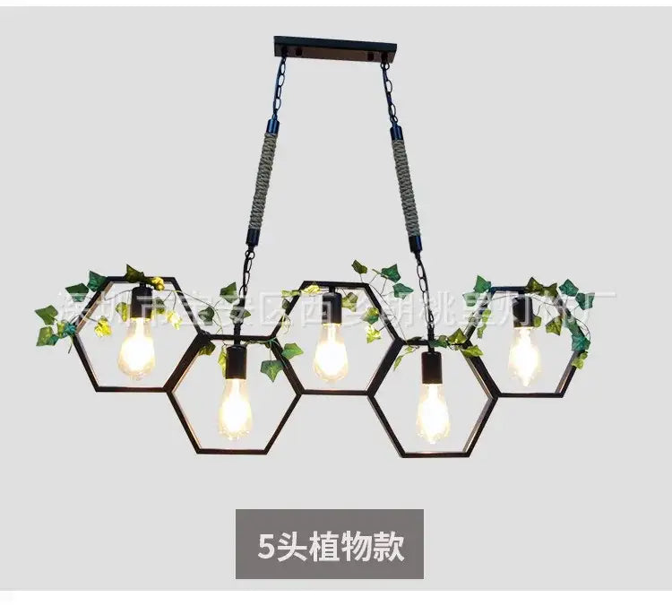 Brass Hexagonal Pendant Light