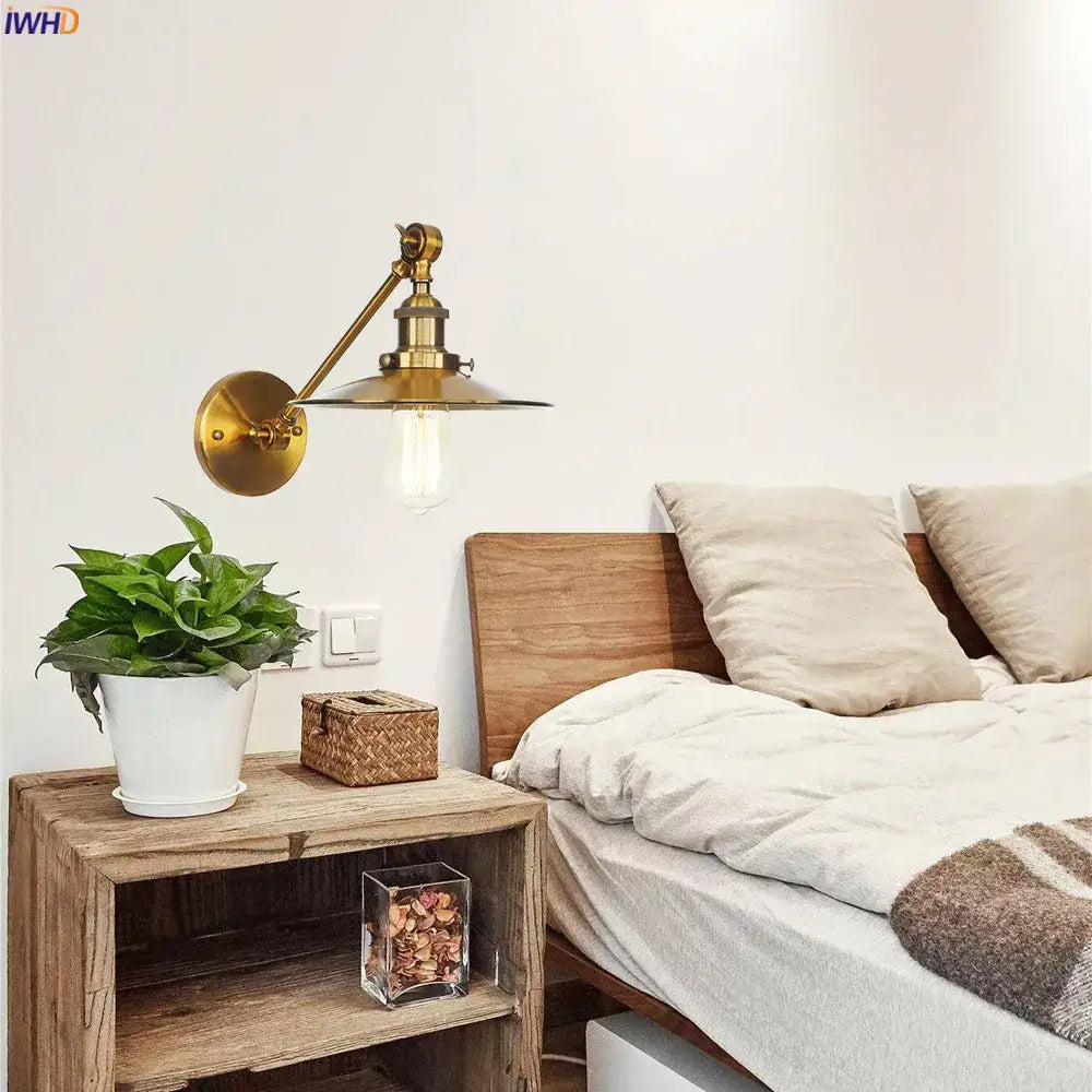 Brass Long Arm Wall Light