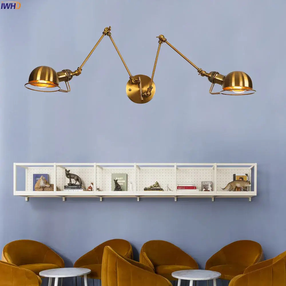 Gold Swing Arm Wall Sconce