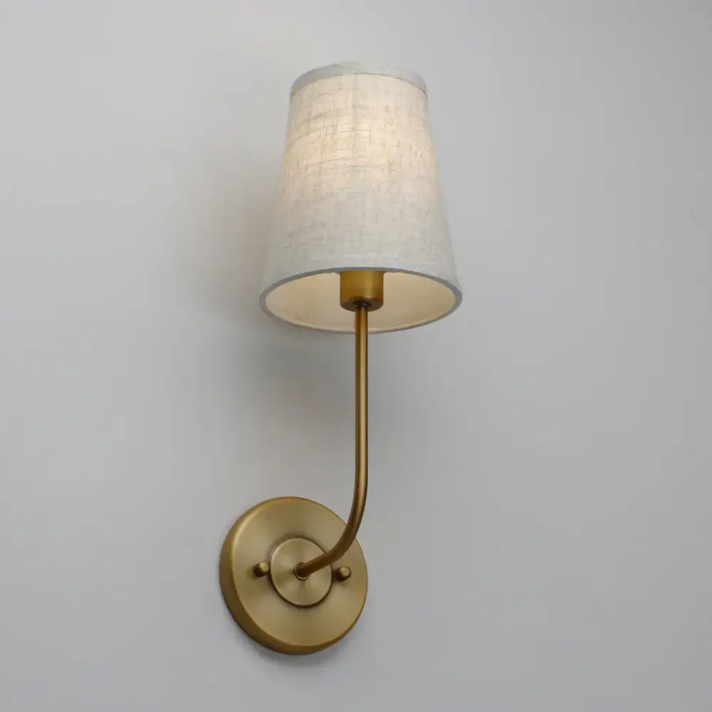 Linen Shade Wall Lamp Set