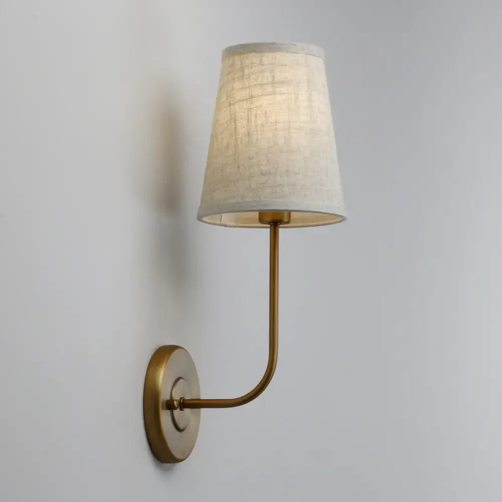 Linen Shade Wall Lamp Set