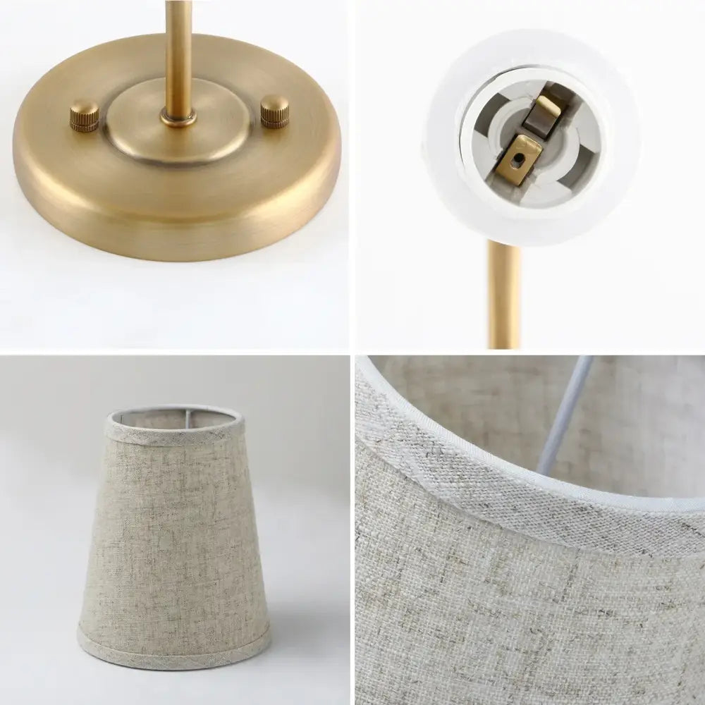 Linen Shade Wall Lamp Set
