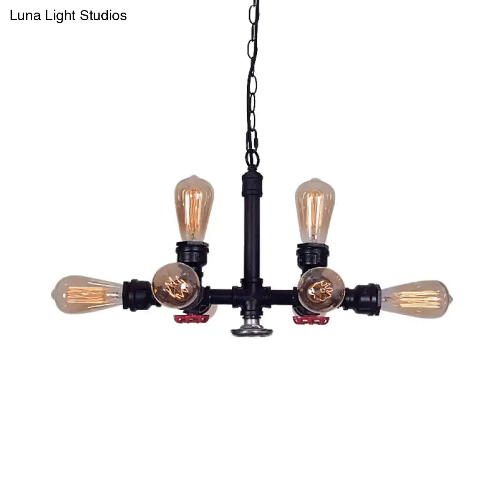 Bronze Black Bulb Chandelier