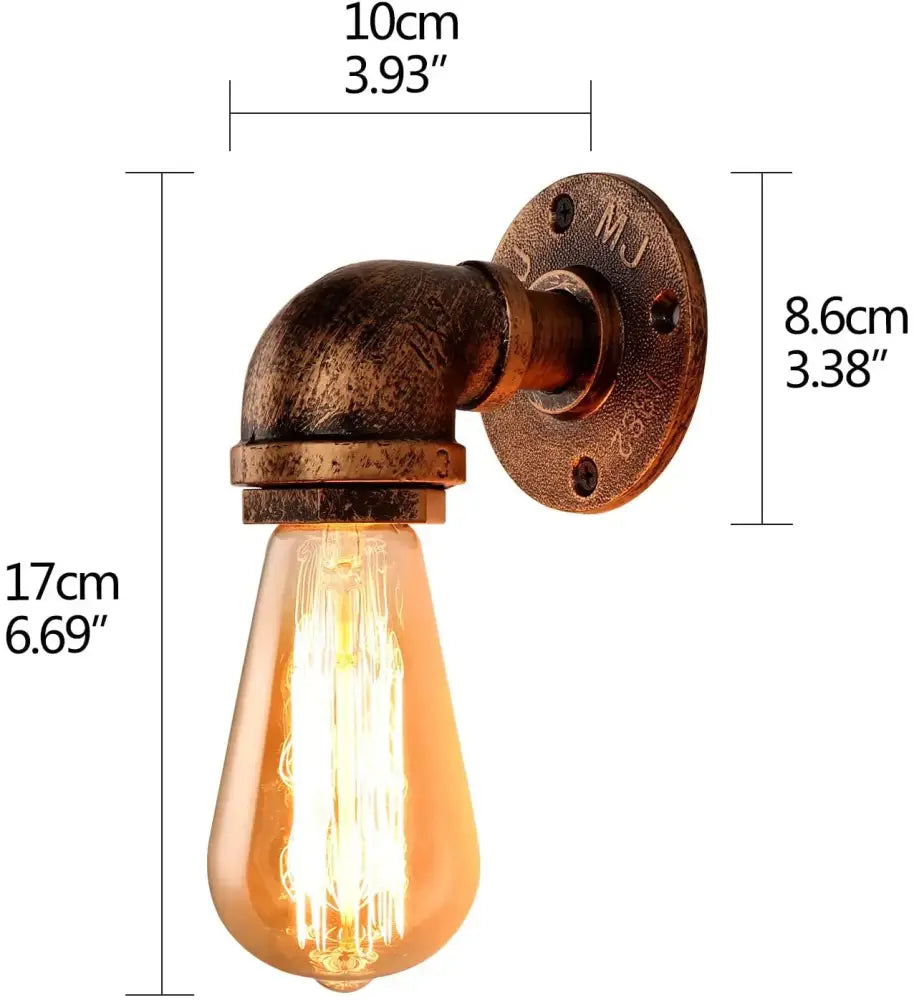 Bronze Water Pipe Wall Lamp