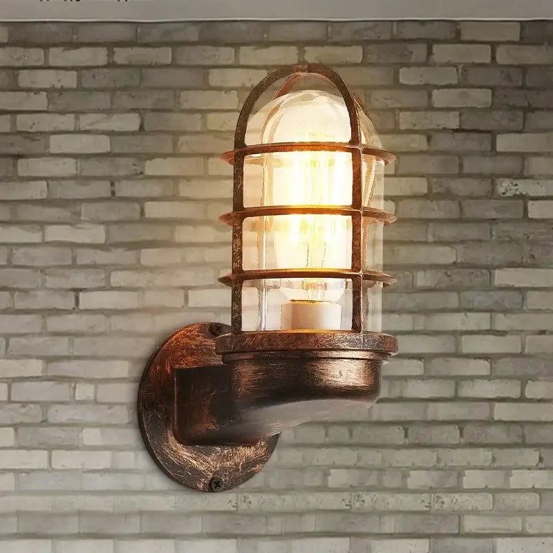 Bronze Cage Wall Sconce
