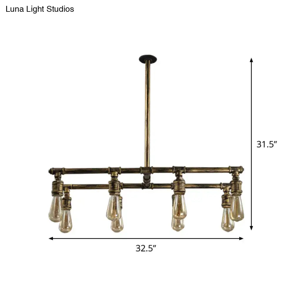 Bronze Pipe Chandelier