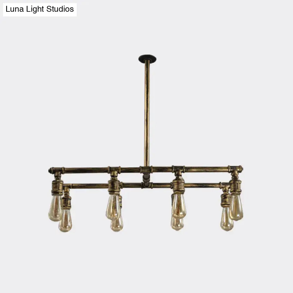 Bronze Pipe Chandelier