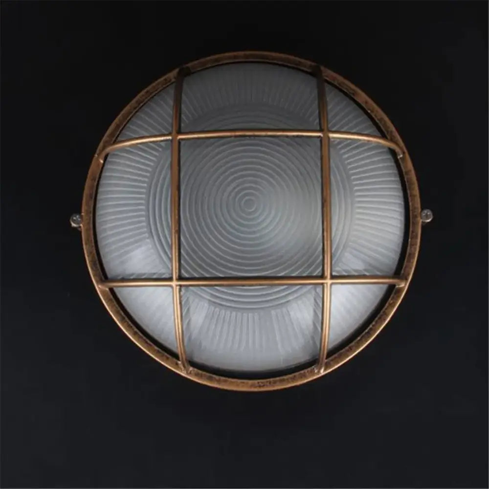 Bronze Metal Cage Ceiling Light