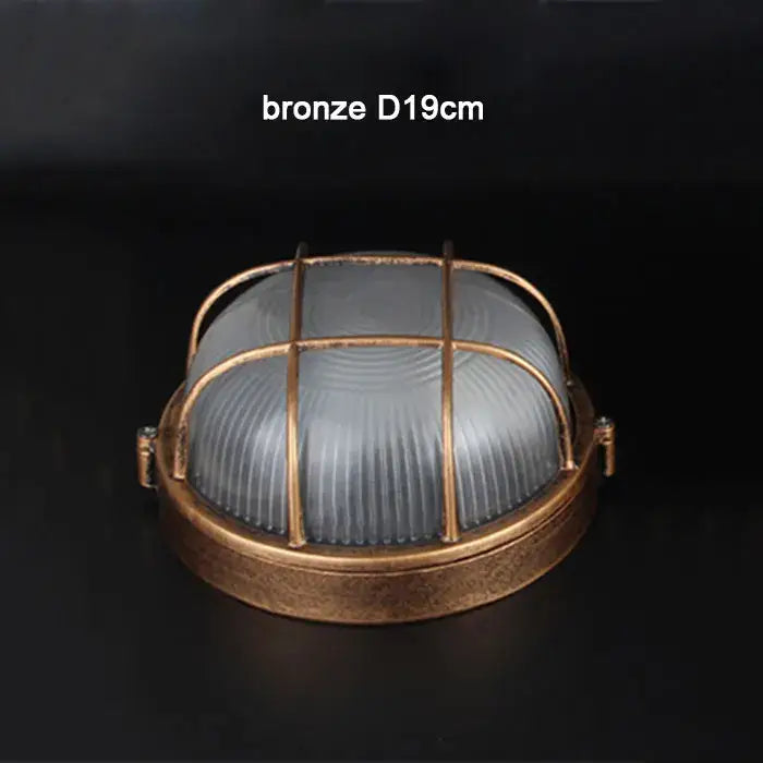 Bronze Metal Cage Ceiling Light