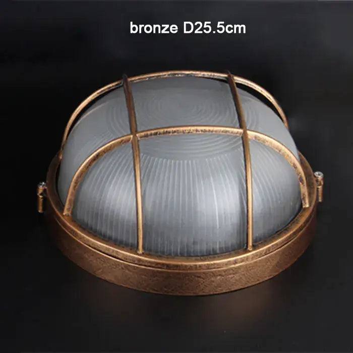 Bronze Metal Cage Ceiling Light