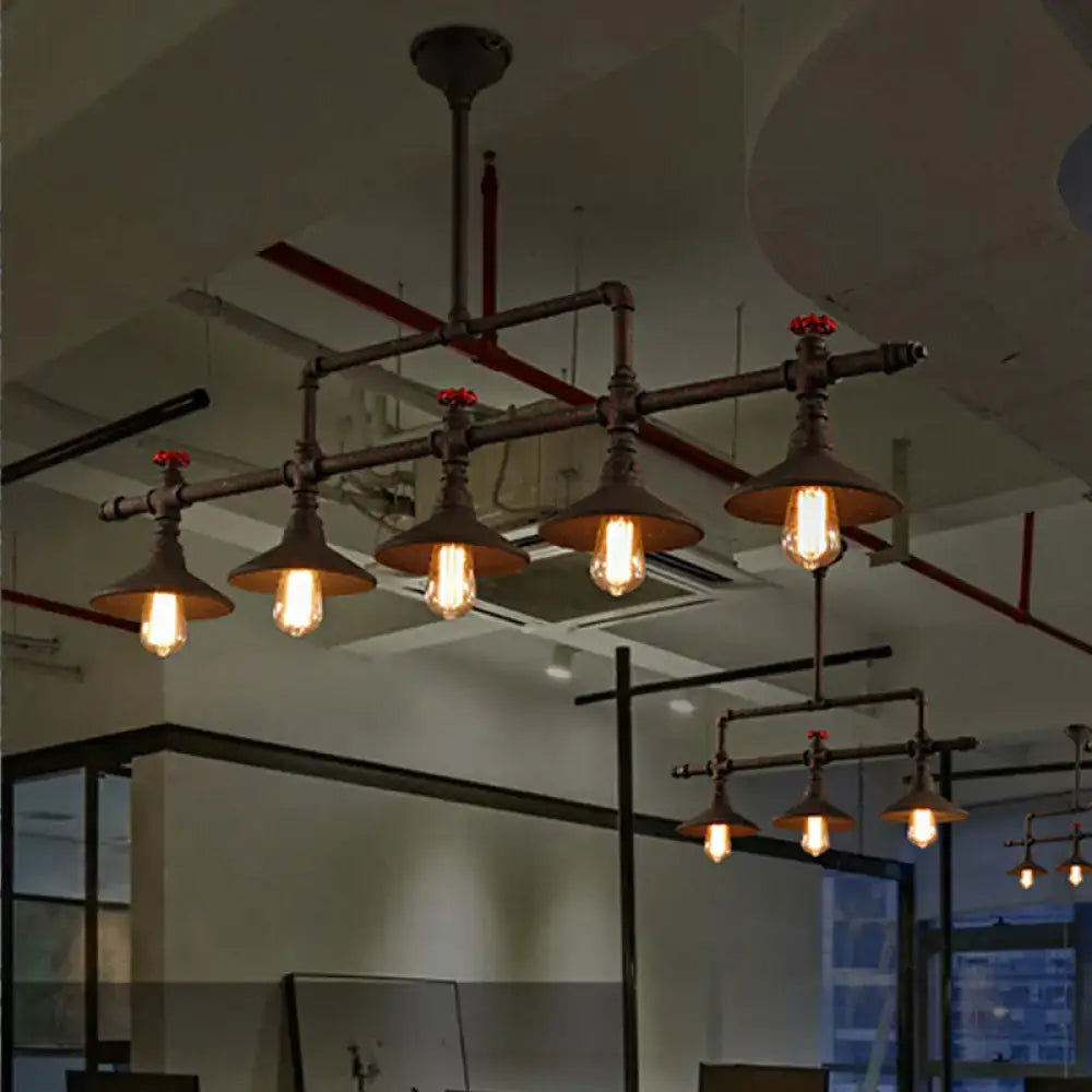 Rust Industrial Pendant Light