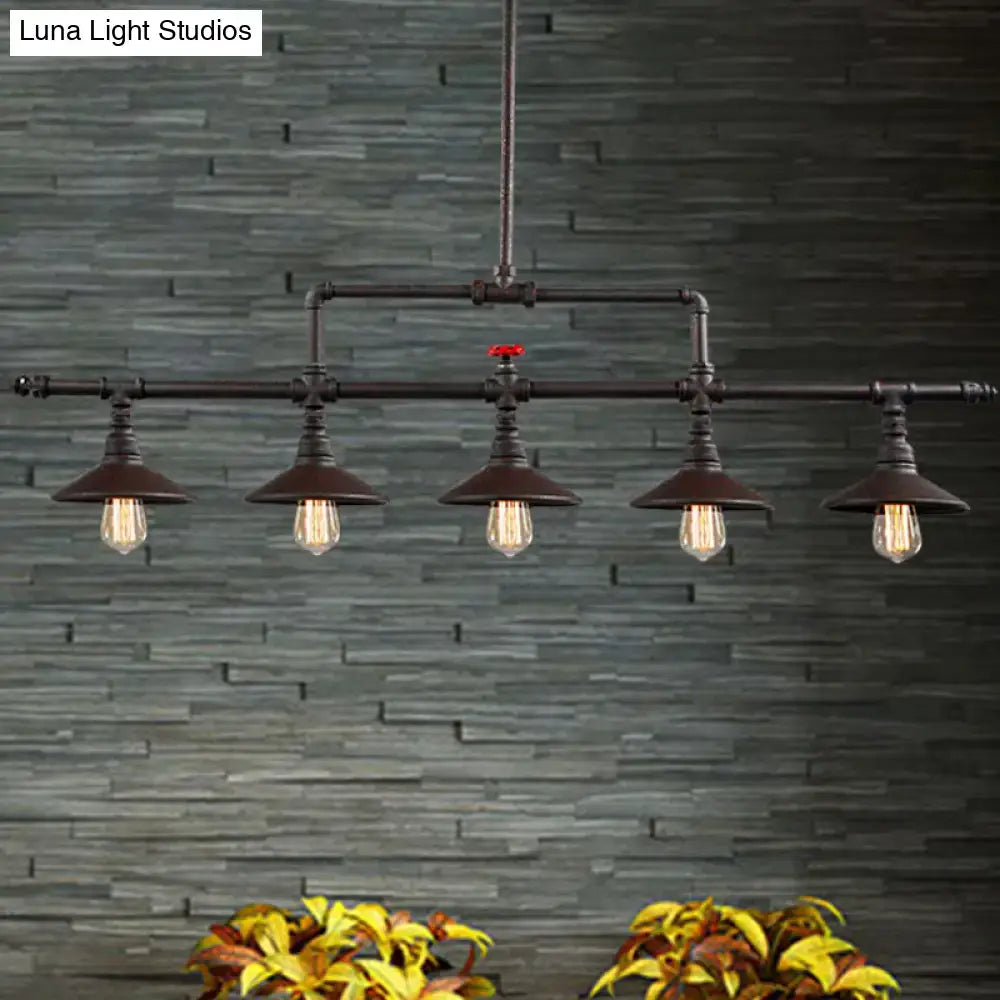 Rust Industrial Pendant Light