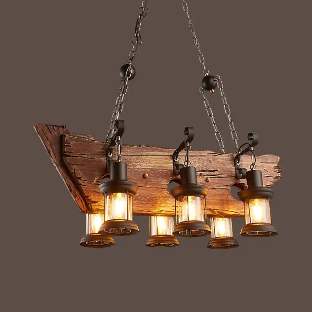 Brown Wood Lantern Light
