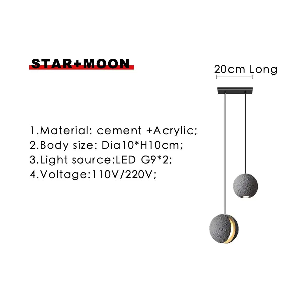 Cement Star Pendant Light