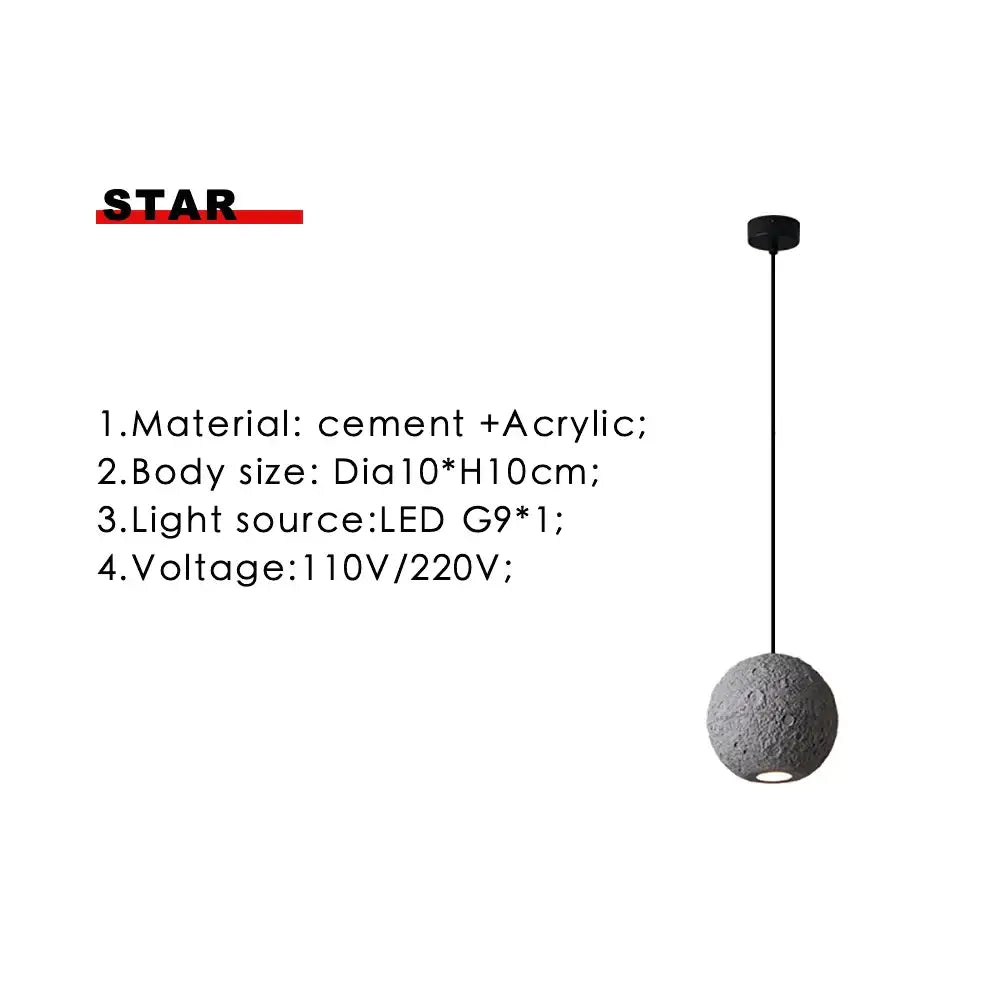 Cement Star Pendant Light