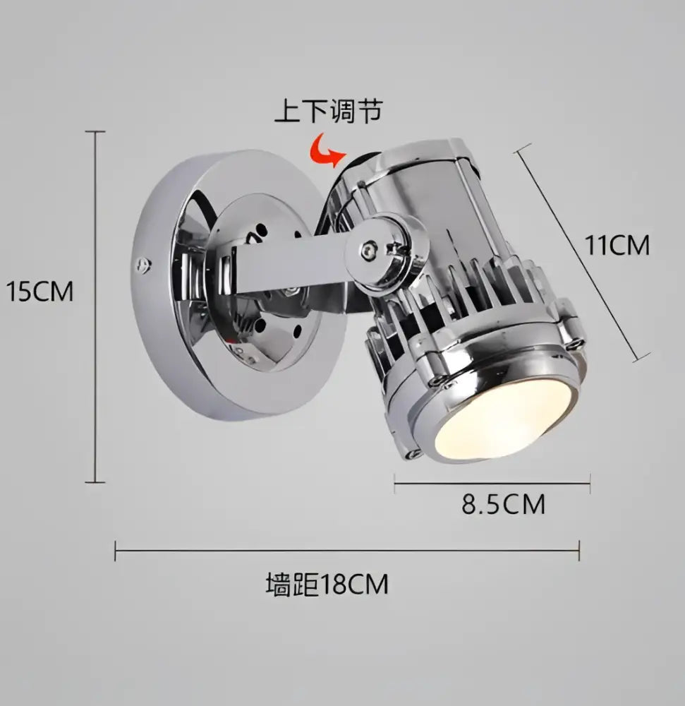 Chrome Adjustable Wall Lamp