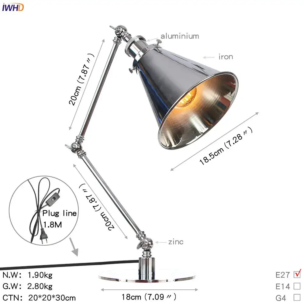 Chrome LED Table Lamp