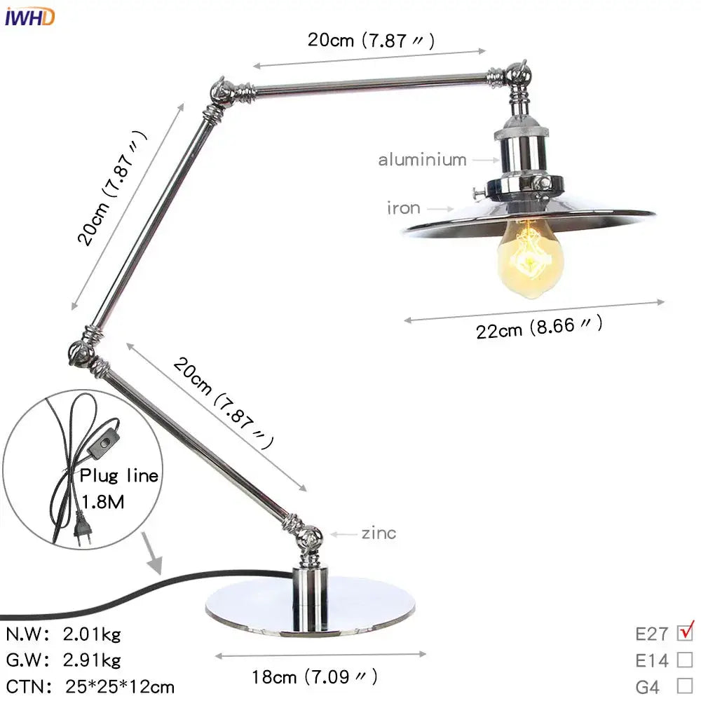 Chrome LED Table Lamp