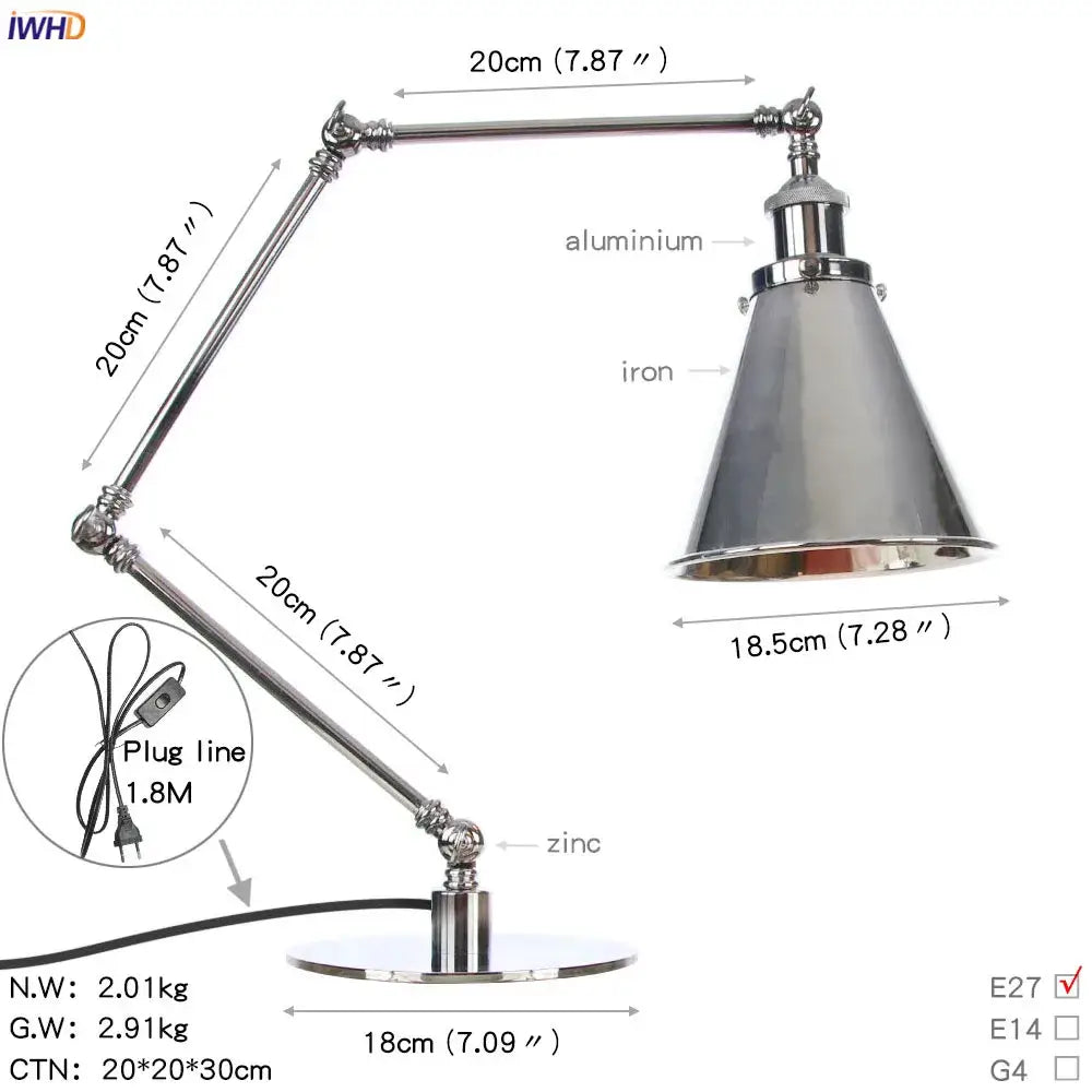 Chrome LED Table Lamp