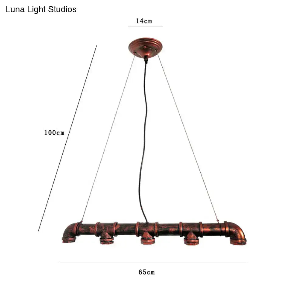 Copper Pipe Chandelier Light