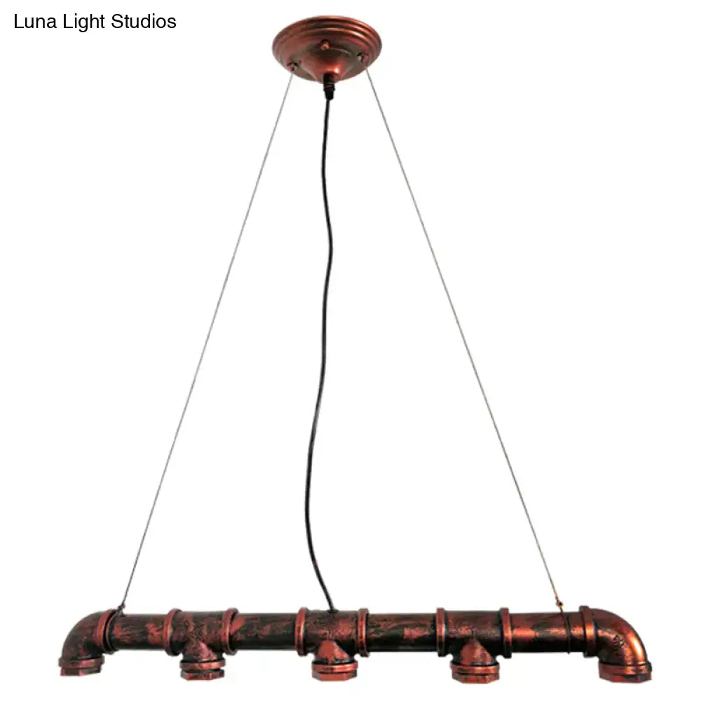 Copper Pipe Chandelier Light