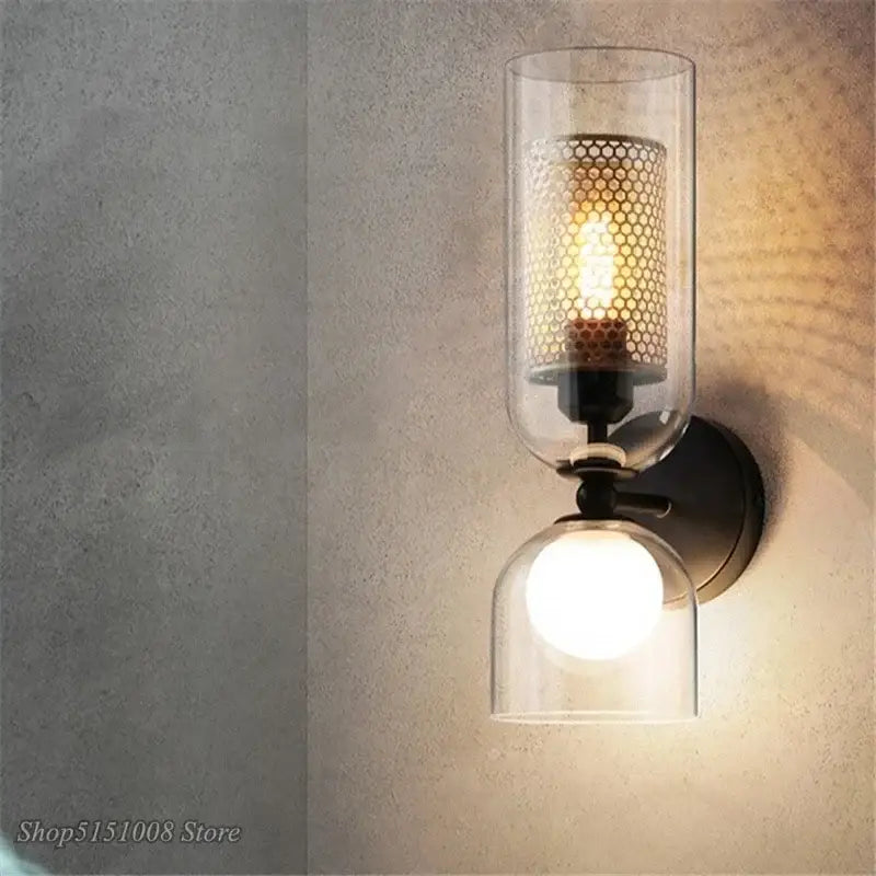 Black Double Head Wall Lamp