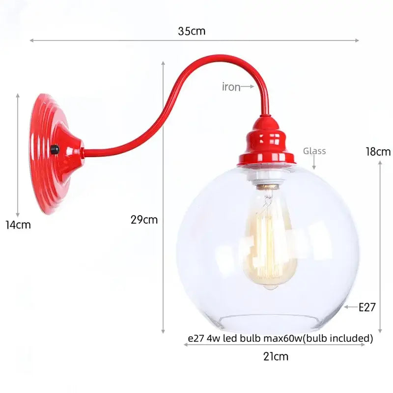 Red Edison LED Wall Sconce