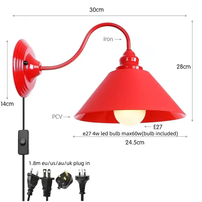 Red Edison LED Wall Sconce