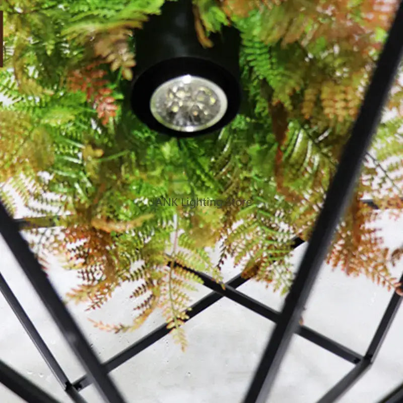 Black Metal Greenery Chandelier