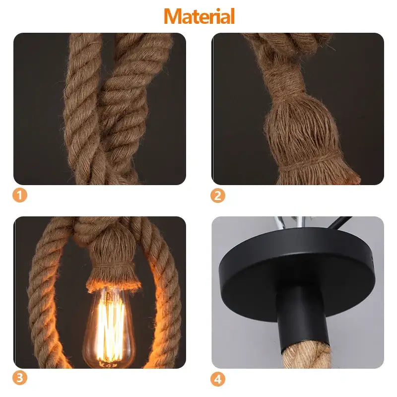 Wicker Rope Pendant Light