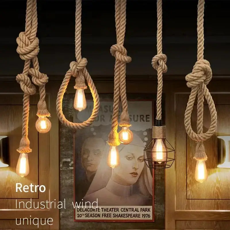Hemp Rope Edison Pendant