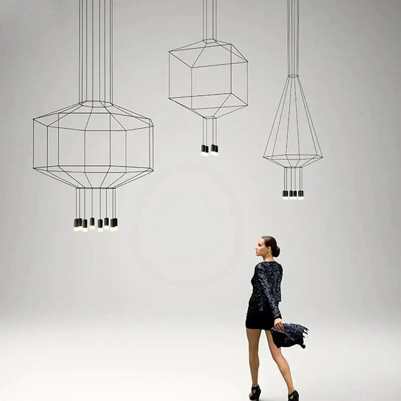 Iron Geometric Pendant Light
