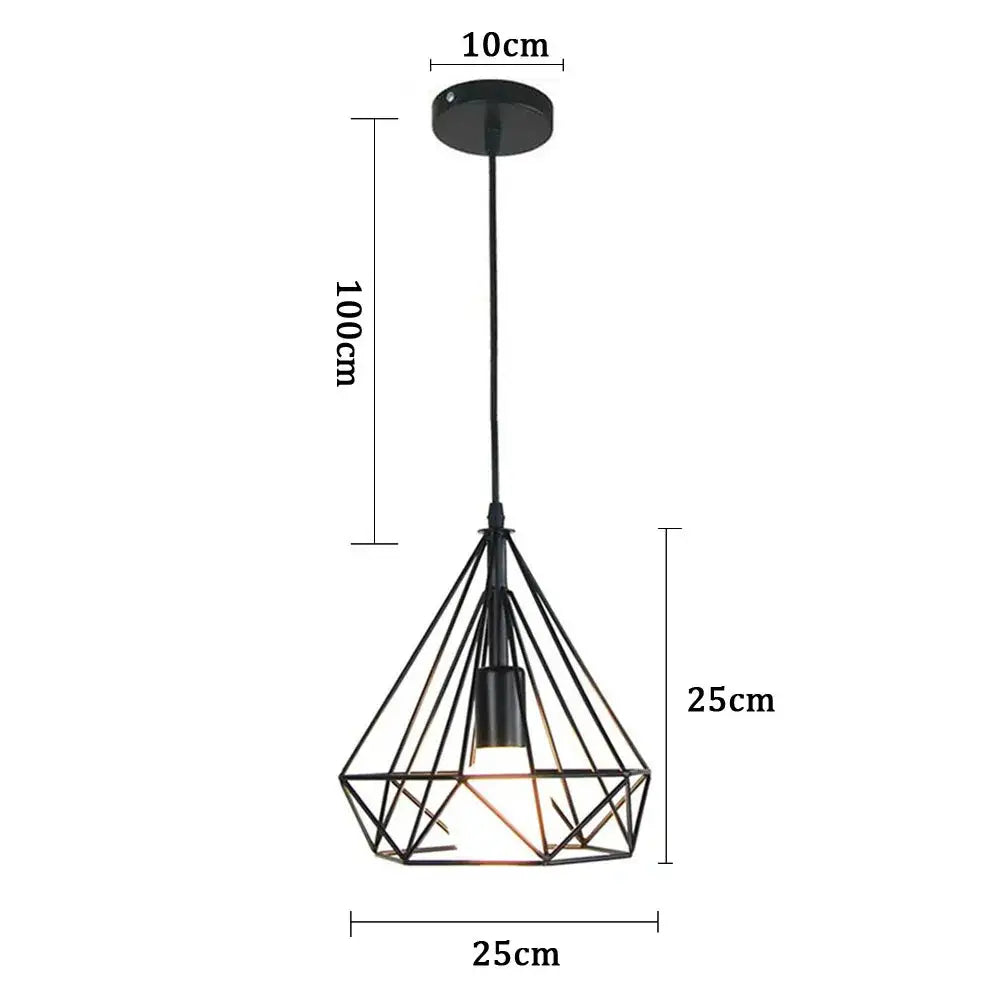 Gold Pyramid Pendant Lamp