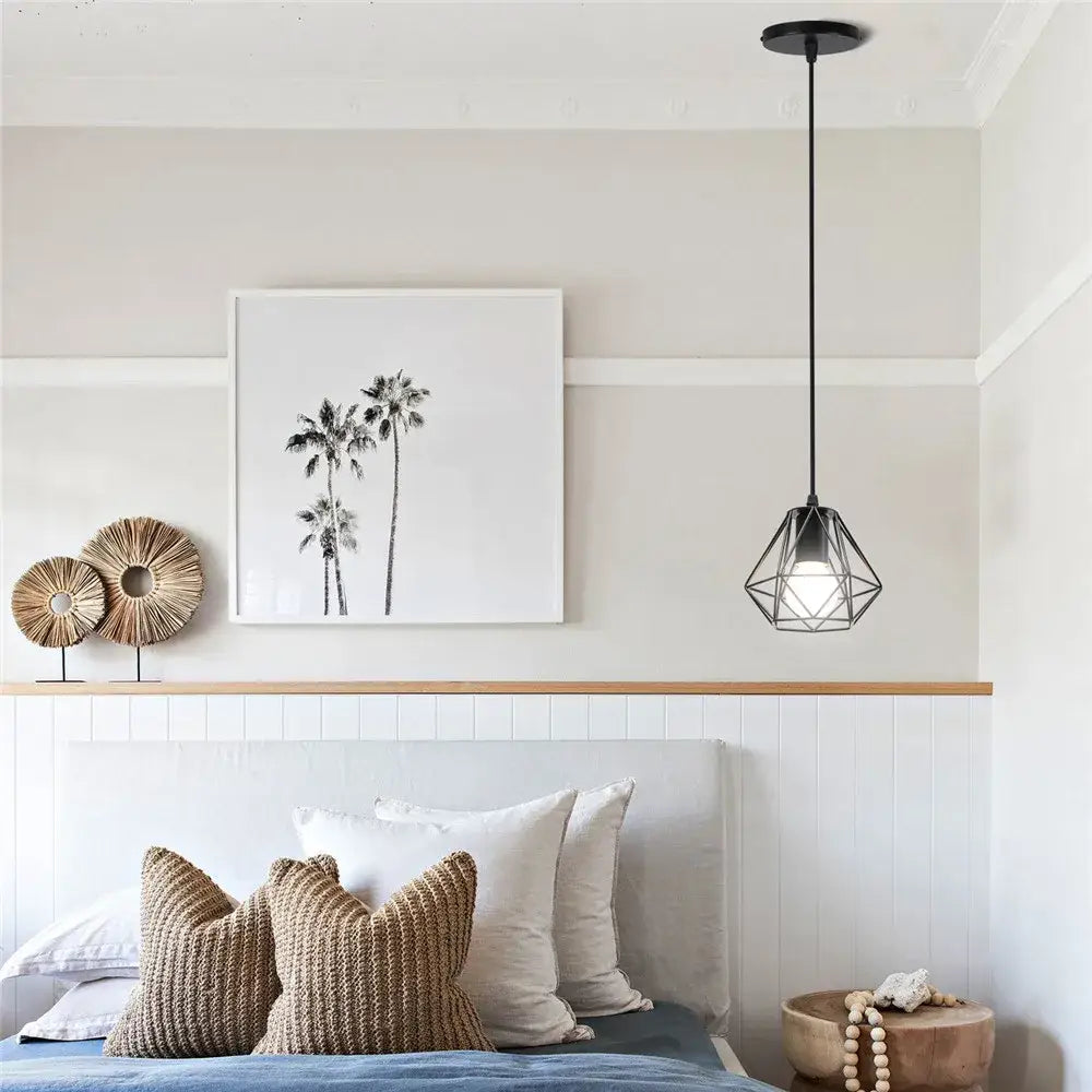 Gold Pyramid Pendant Lamp