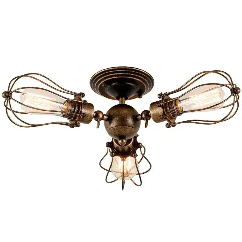 Rust Pipe Wall Light