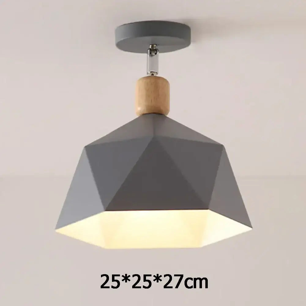 Green Wood Pendant Light for Vintage Kitchen