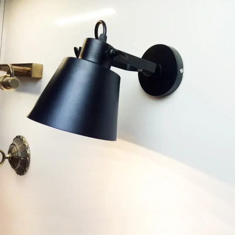 Black Adjustable Wall Sconce Edison Style Swing Arm