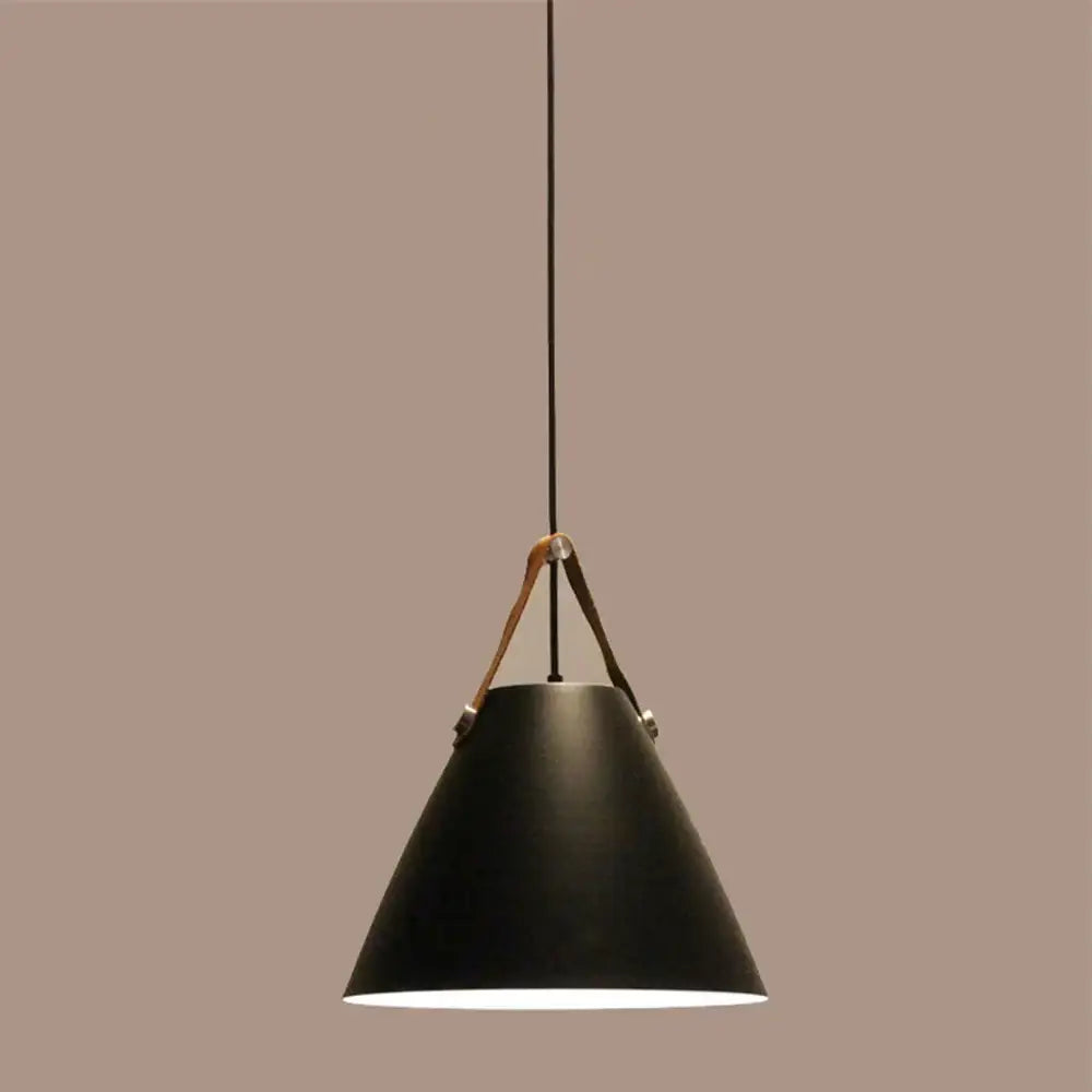 Black Wood Pendant Light for Kitchen and Dining