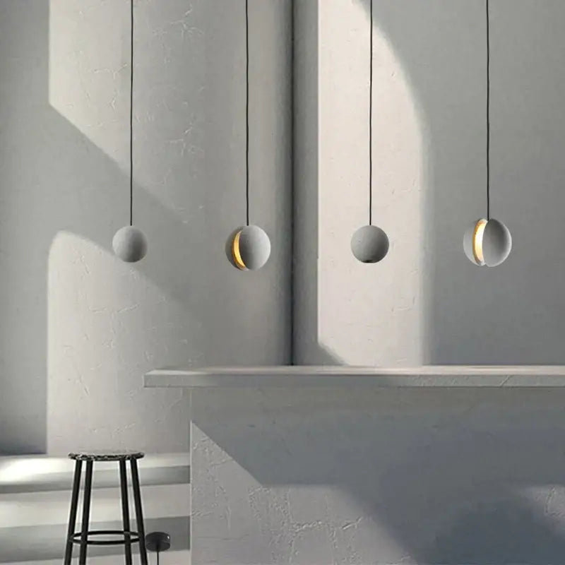 Concrete Gold Pendant Lamp