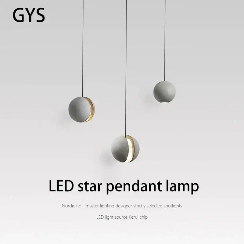 Concrete Gold Pendant Lamp